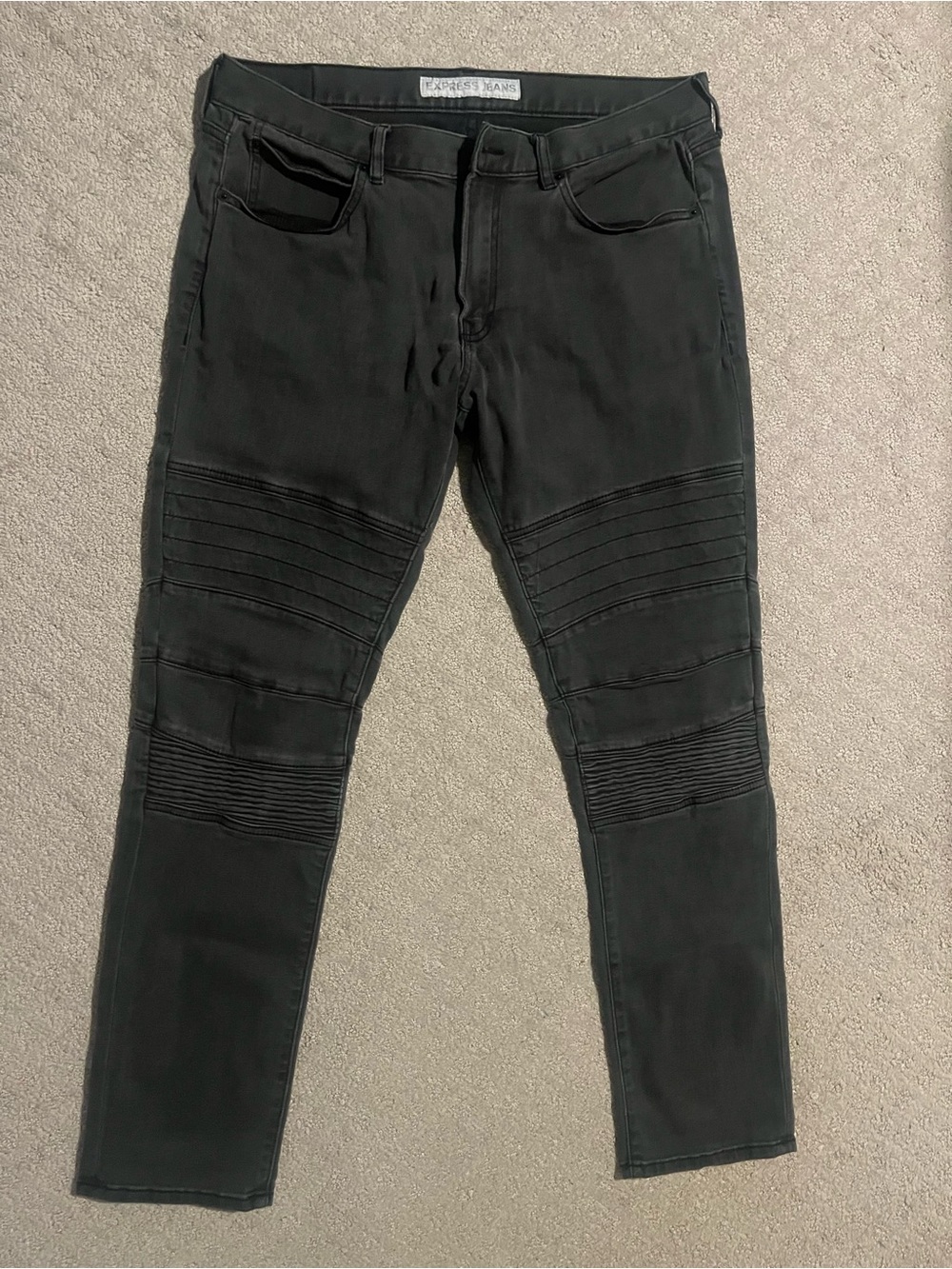 Express Men’s Gray Alec Skinny Jeans 34x32
